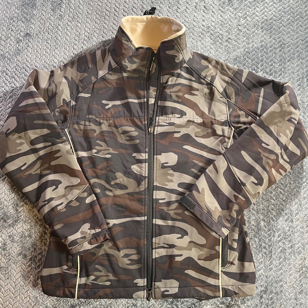 Clique Camouflage Softshell Jacket Full Zip Fleec… - image 1
